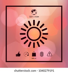 Sun line icon
