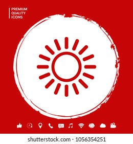 Sun line icon