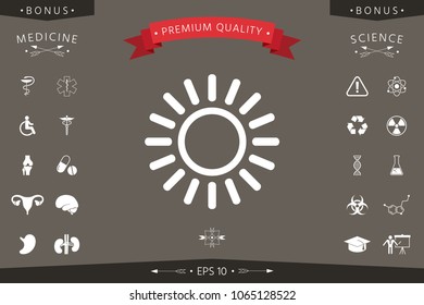 Sun line icon