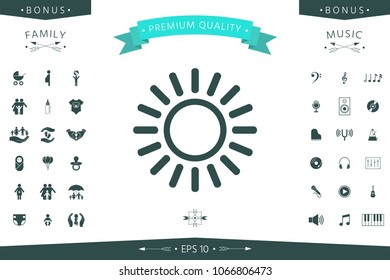 Sun line icon