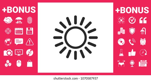 Sun line icon