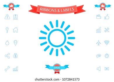 Sun line icon