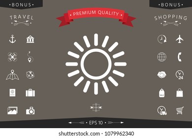 Sun line icon