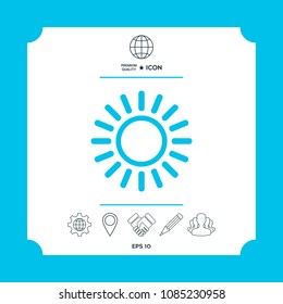 Sun line icon
