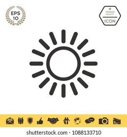 Sun line icon
