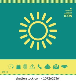 Sun line icon