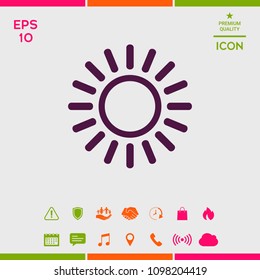 Sun line icon
