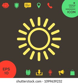 Sun line icon