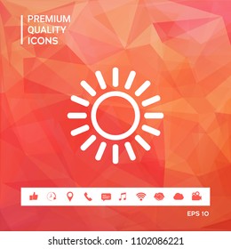 Sun line icon
