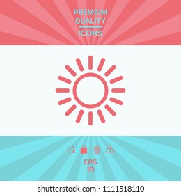 Sun line icon