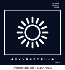 Sun line icon