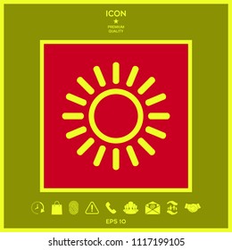 Sun line icon