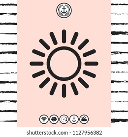 Sun line icon