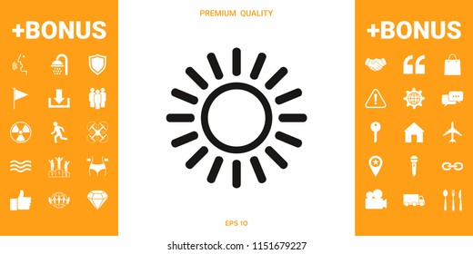 Sun line icon