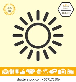 Sun line icon.