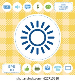 Sun line icon