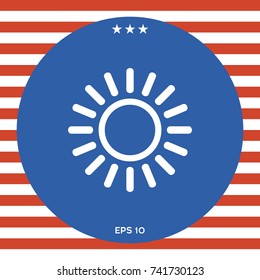 Sun line icon