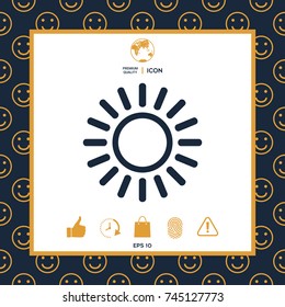 Sun line icon