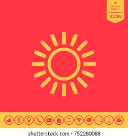 Sun line icon