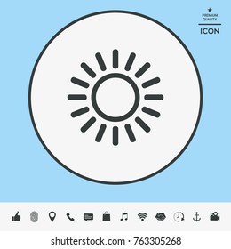 Sun line icon