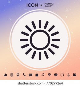 Sun line icon