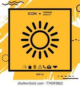Sun line icon