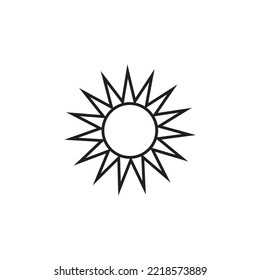 Sun Line Icon für Helligkeit, Intensität V . Symboleinstellungen