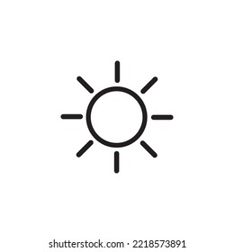 Sun line Icon for Brightness, Intensity V . icon Settings