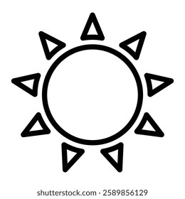 Sun Line Icon Design For Personal And Commercial Use