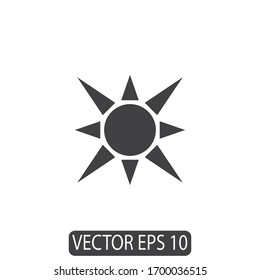 Vector de diseño de icono de línea Sun, plantilla
