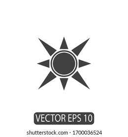 Sun Line Icon Design Vector, Template