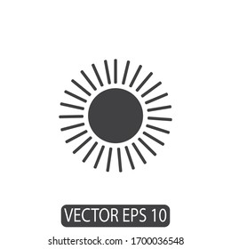 Sun Line Icon Design Vector, Template