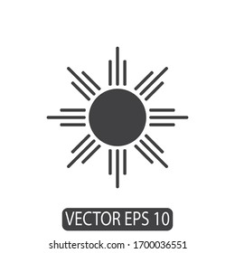 Design-Vektorillustration für Sun Line-Symbole, Vorlage