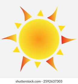 sun line icon flat style illustration