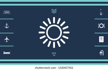 Sun line icon. Graphic elements for your design