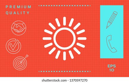 Sun line icon. Graphic elements for your design
