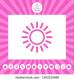 Sun line icon. Graphic elements for your design