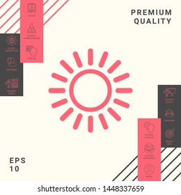 Sun line icon. Graphic elements for your design