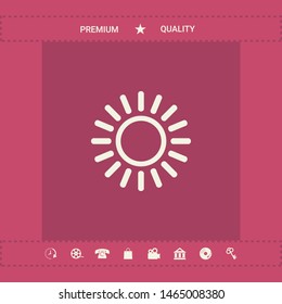 Sun line icon. Graphic elements for your design