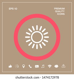 Sun line icon. Graphic elements for your design