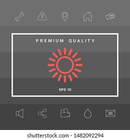 Sun line icon. Graphic elements for your design