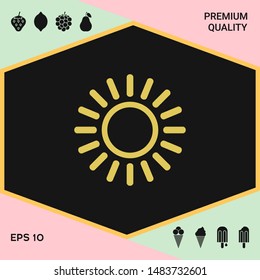 Sun line icon. Graphic elements for your design