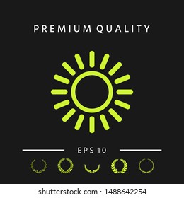 Sun line icon. Graphic elements for your design