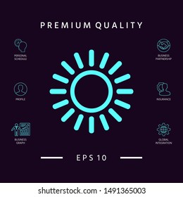 Sun line icon. Graphic elements for your design