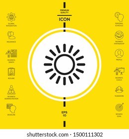 Sun line icon. Graphic elements for your design