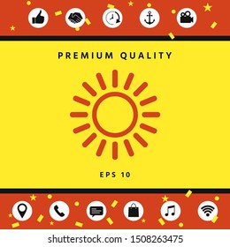 Sun line icon. Graphic elements for your design