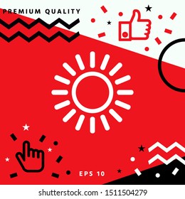 Sun line icon. Graphic elements for your design