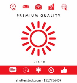 Sun line icon. Graphic elements for your design