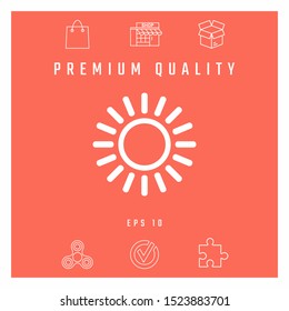 Sun line icon. Graphic elements for your design