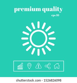 Sun line icon. Graphic elements for your design